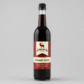 Bottle of Red Elk Creamy Soda on a gray background